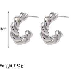 Jaxie ~ Silver Twist hoops image 9