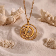 Paris ~ Sun & Moon necklace image 1