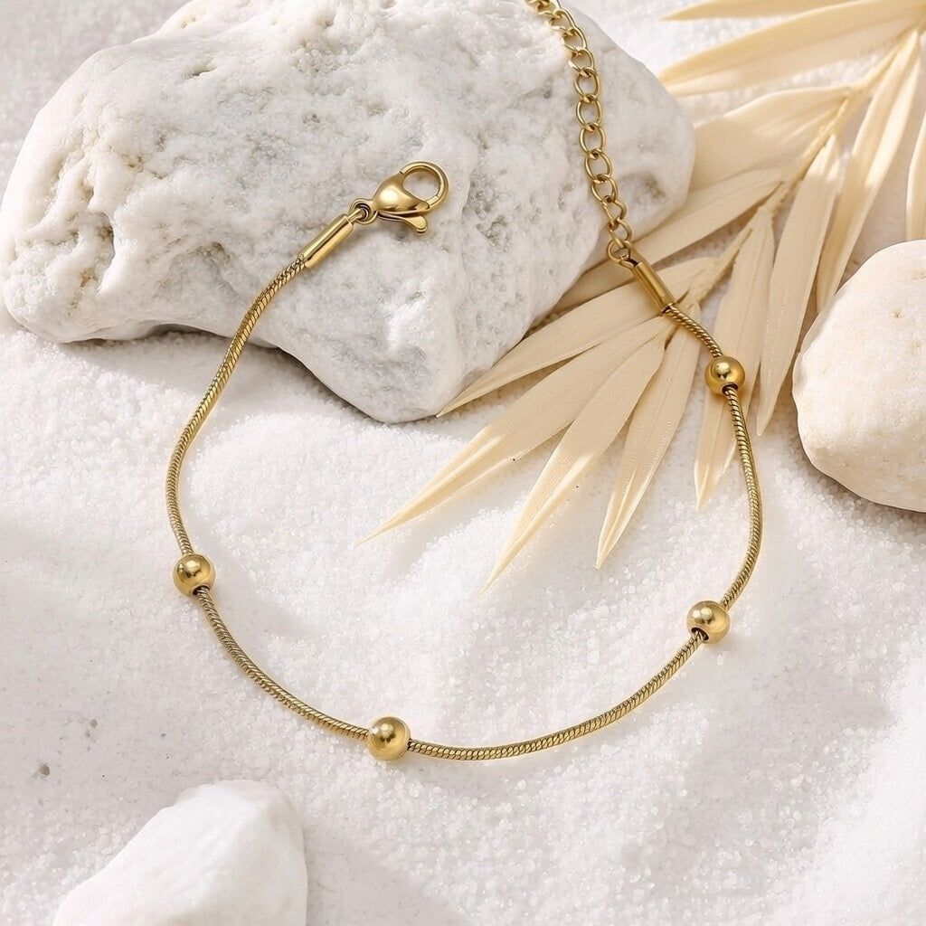 Lara ~ Gold ball bracelet image 1
