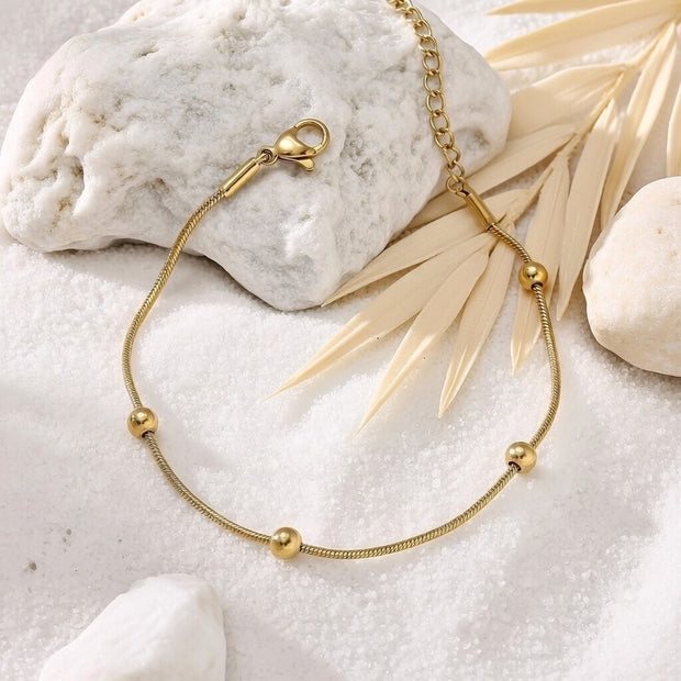 Lara ~ Gold ball bracelet image 1