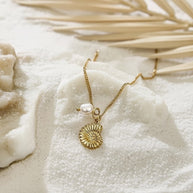 Lexi ~ Shell  and Freshwater pearl necklace image 1