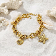 Anastasia ~ Gold sea charm bracelet image 8