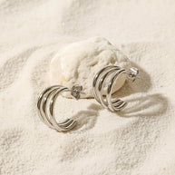Haven ~ Silver statement hoops image 2