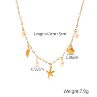 Zara v2 ~ Shell and fin charm necklace image 5