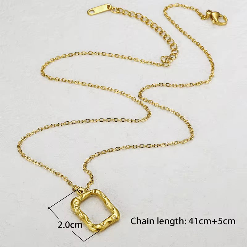Ivy ~  Gold square necklace image 5