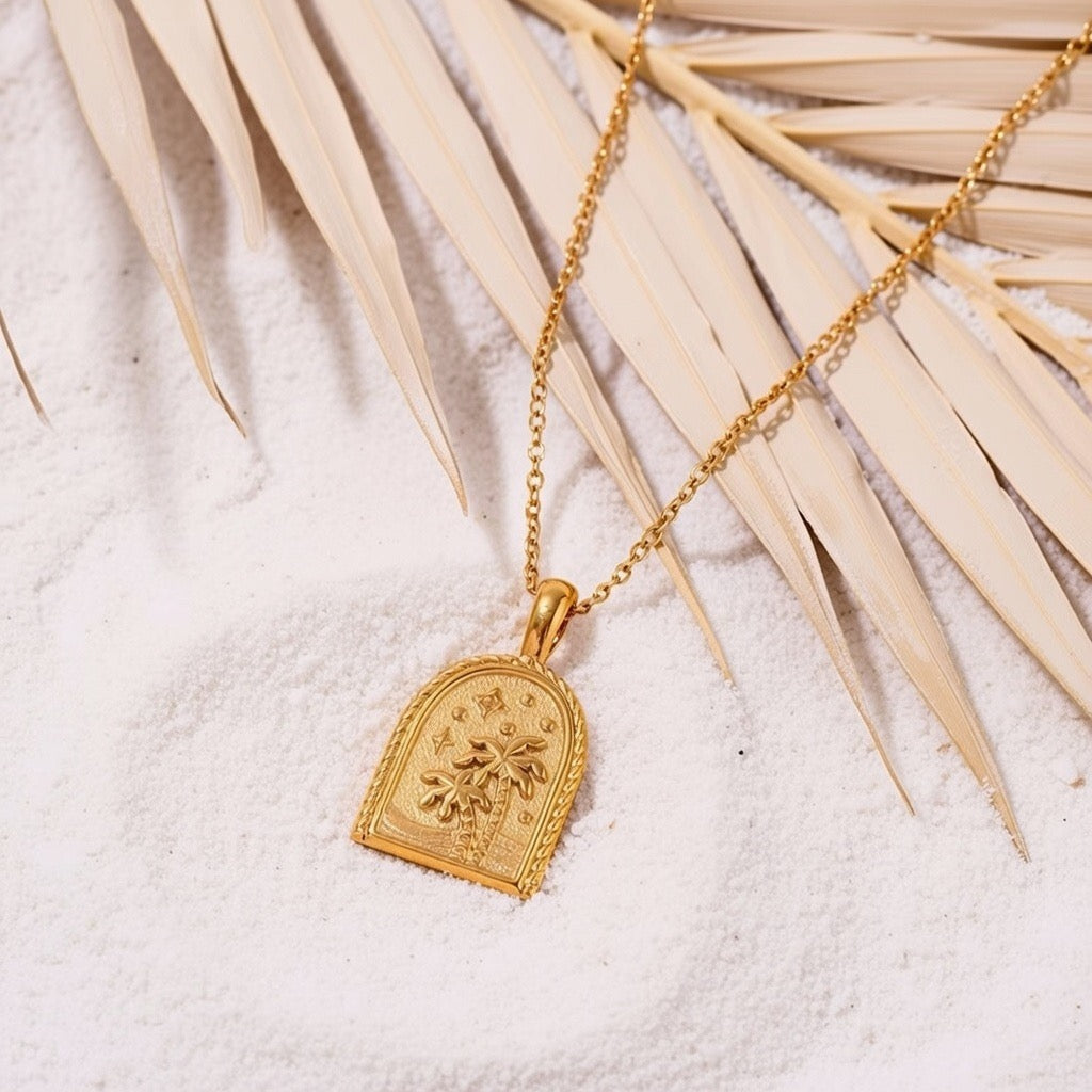 Emmie ~ Boho palm necklace image 3