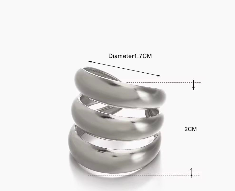Ava ~ Silver statement Ring image 5