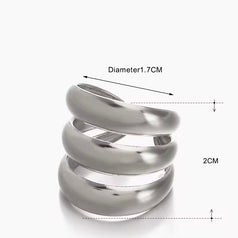 Ava ~ Silver statement Ring image 5