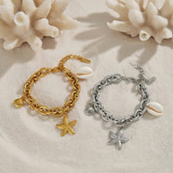 Anastasia ~ Silver ocean charm bracelet image 4