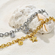 Anastasia ~ Silver ocean charm bracelet image 1