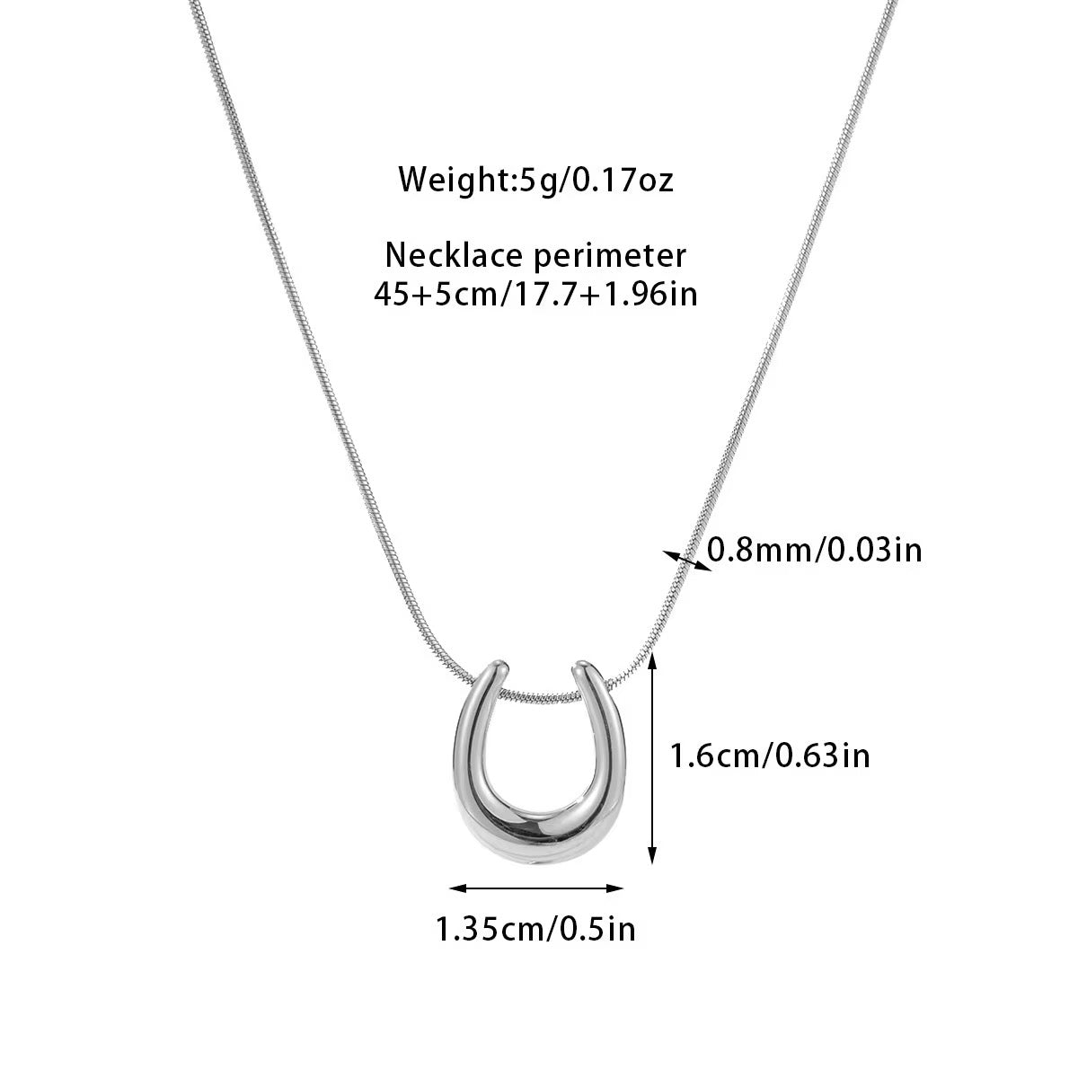Zuri ~ Silver horseshoe necklace image 7