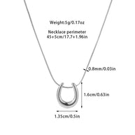 Zuri ~ Silver horseshoe necklace image 7