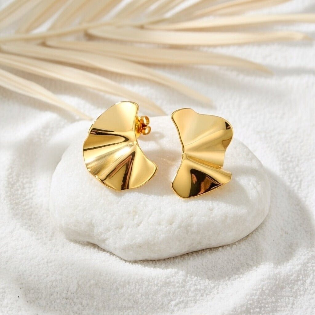 Amora ~ Gold bold earrings image 2