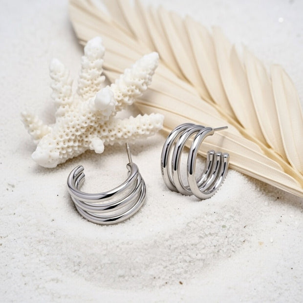 Haven ~ Silver statement hoops image 1