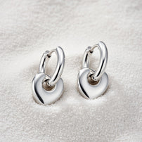Gracie ~ Silver heart earrings image 2