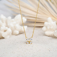 Junie ~ Gold CZ butterfly necklace image 4