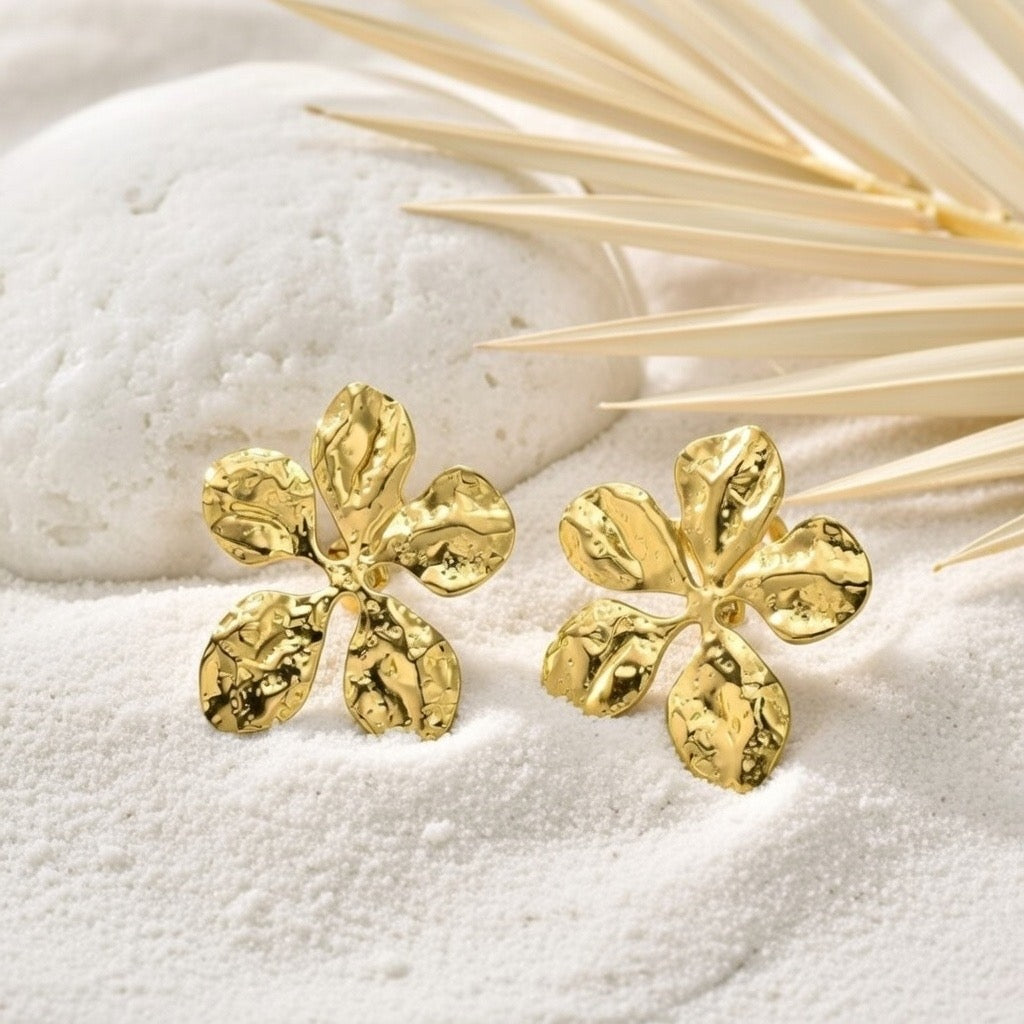 Mariah ~ Large island flower earrings image 1