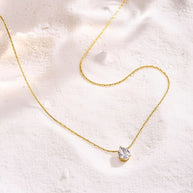 Avery ~ Gold tear drop necklace image 5