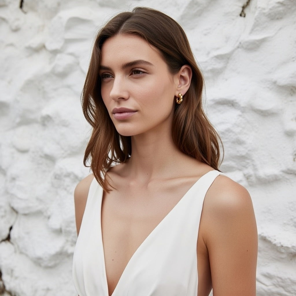 Jaxie ~ Gold Twist hoops gold image 1