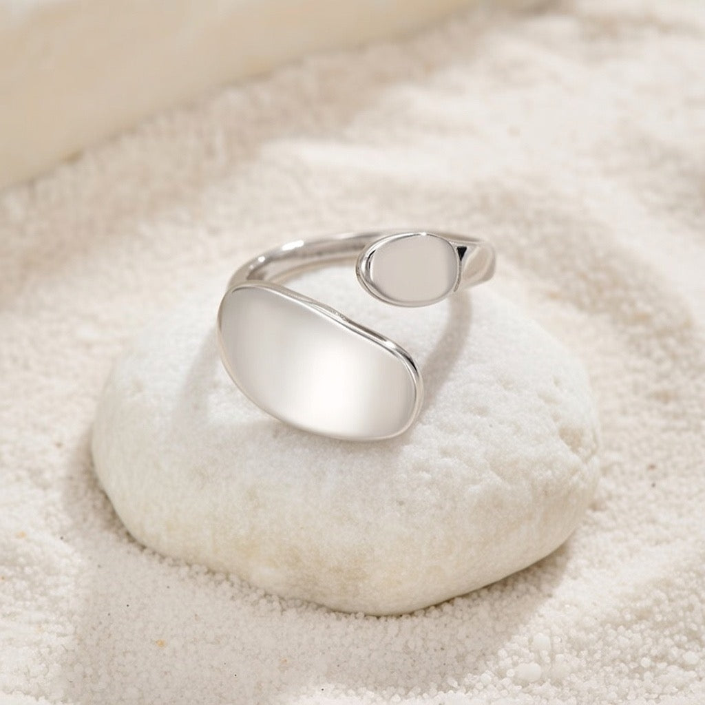 Dotti ~ Silver Abstract ring image 2