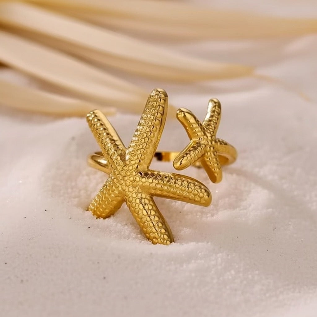 Alora ~ Gold Starfish ring image 2