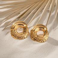 Maisy ~ Circle hammed earrings image 2