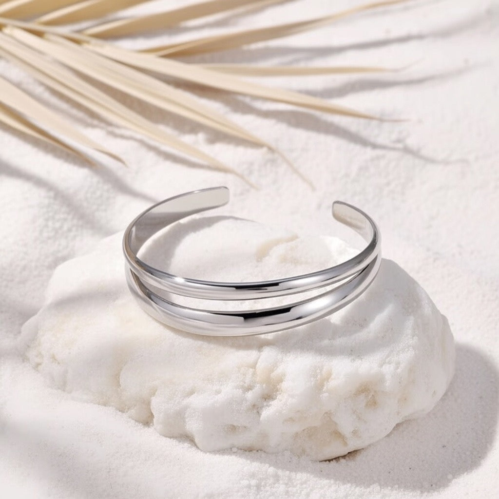 Aspen ~ Silver Double bangle image 1