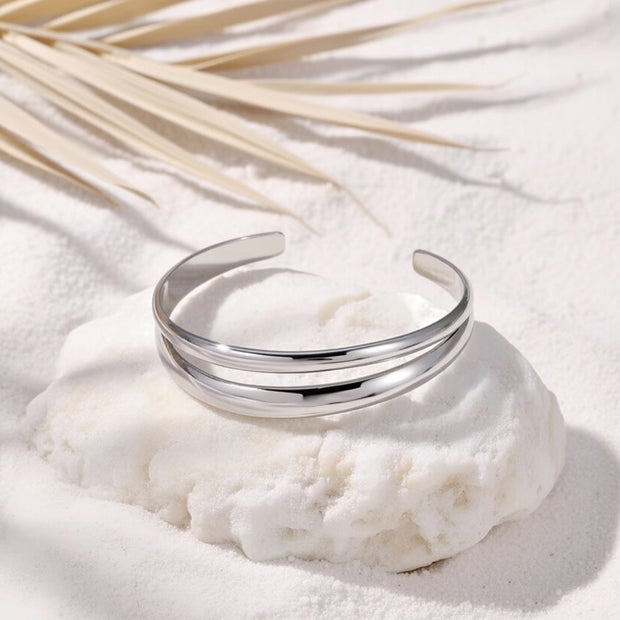 Aspen ~ Silver Double bangle image 1