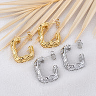 Ella ~ Gold square earrings image 5