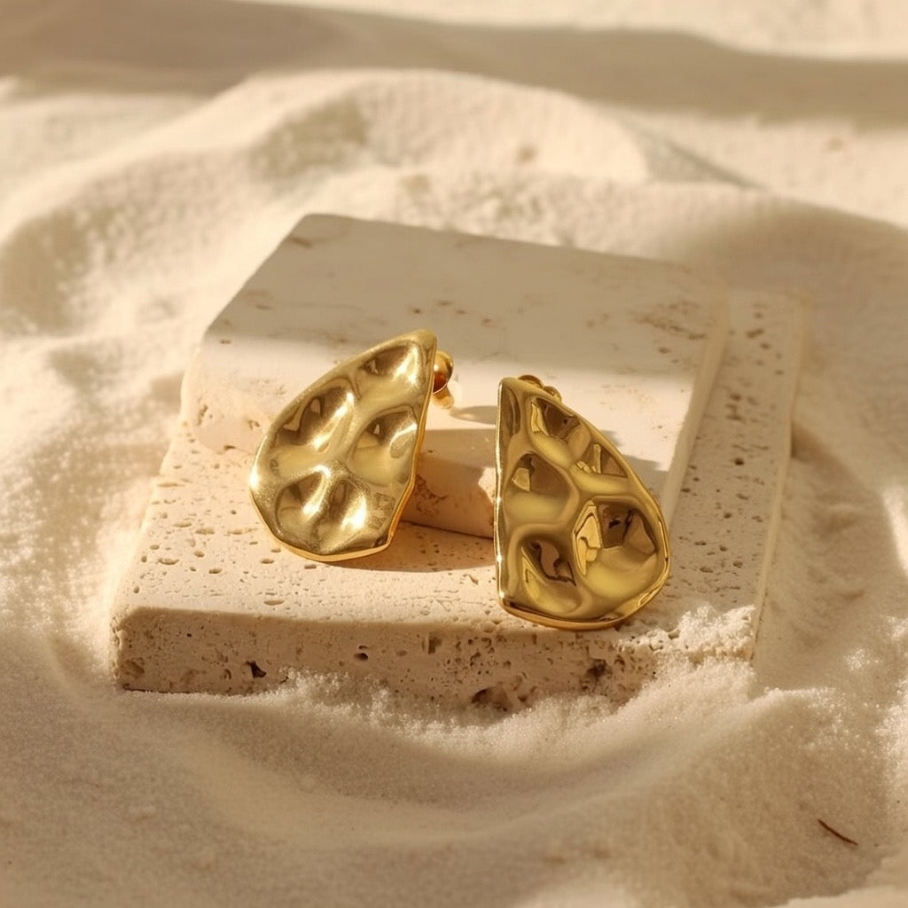 Erin ~ Statement hammered earrings image 3