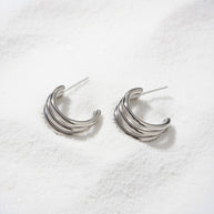 Haven ~ Silver statement hoops image 3