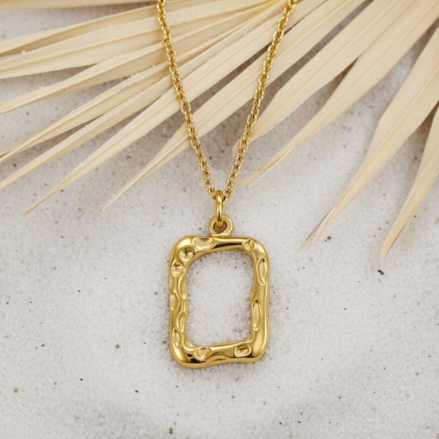 Ivy ~  Gold square necklace image 1