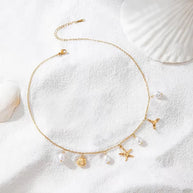Zara v2 ~ Shell and fin charm necklace image 2