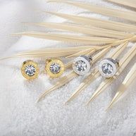 Lennie ~ Silver roman numerals studs image 3