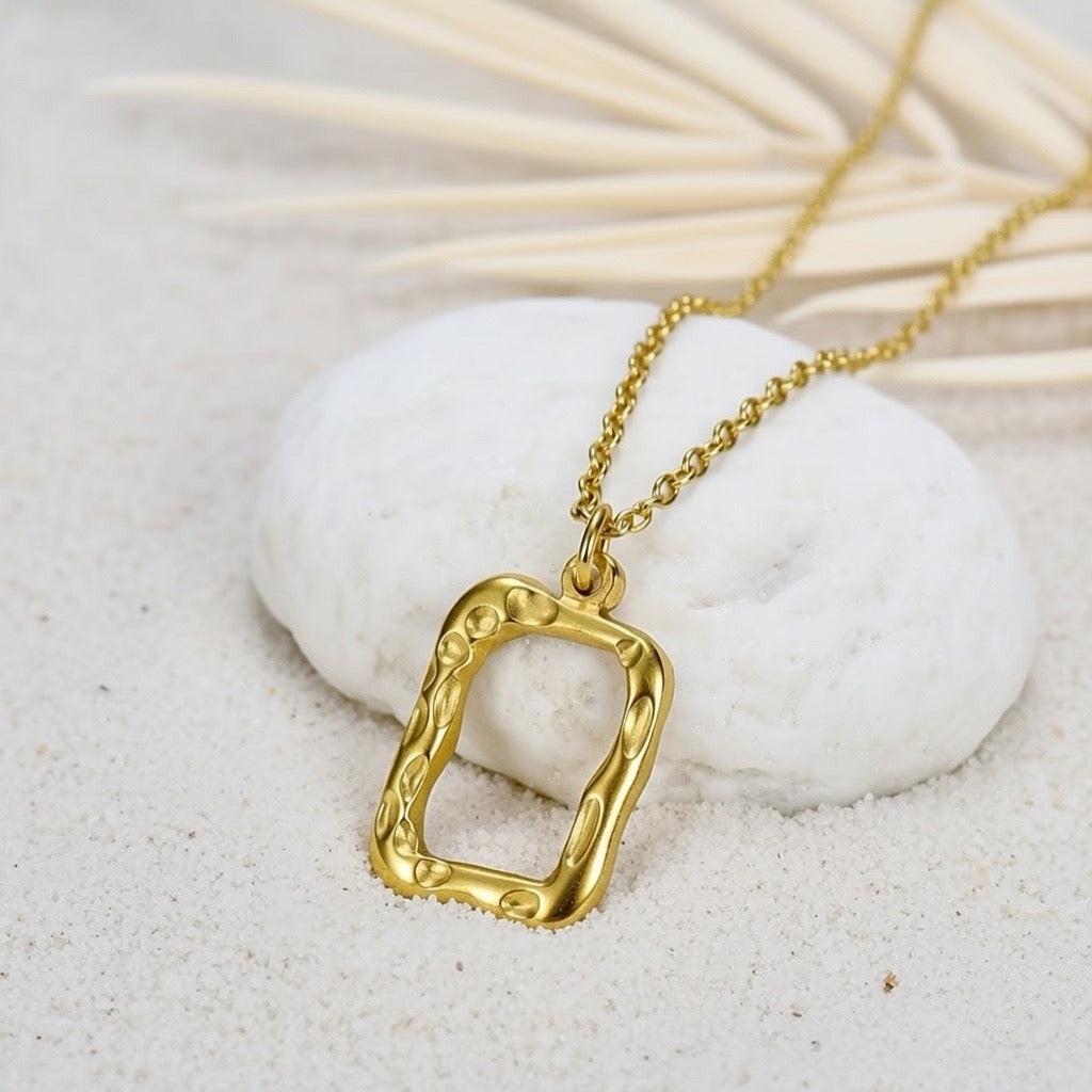 Ivy ~  Gold square necklace image 4