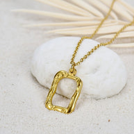 Ivy ~  Gold square necklace image 4