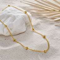 Gia ~ Gold ball chain necklace image 4