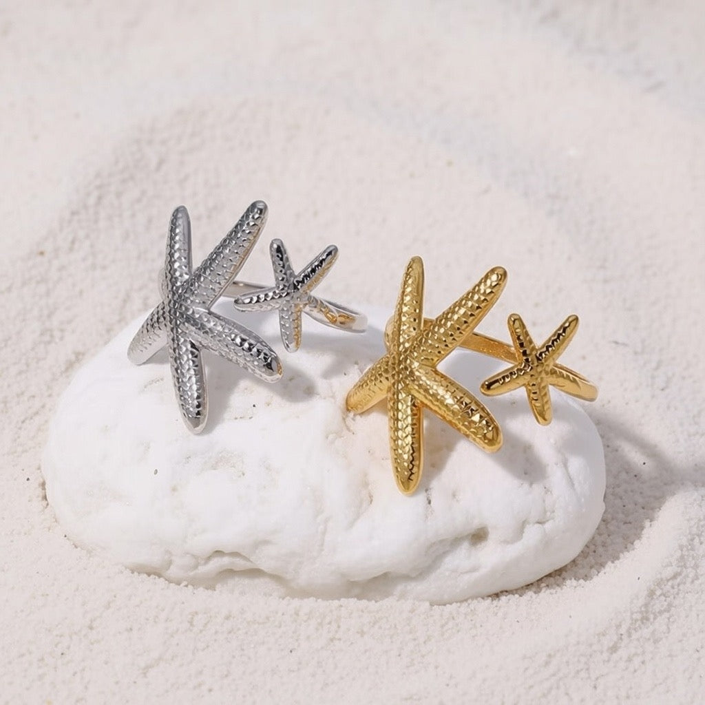 Alora ~Silver starfish ring image 4