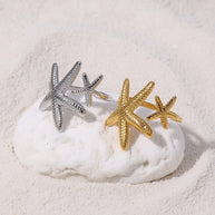 Alora ~Silver starfish ring image 4