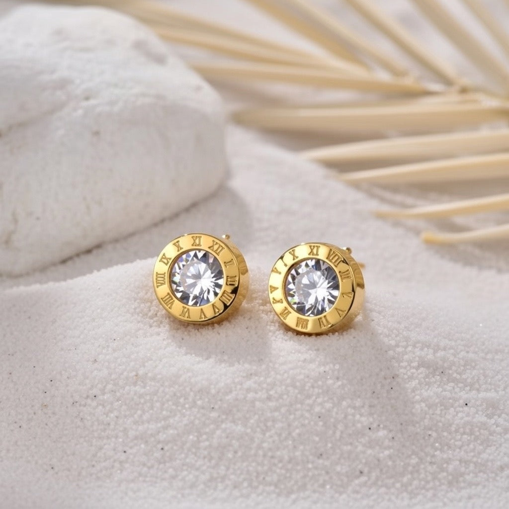 Lennie ~ Roman numeral studs image 6