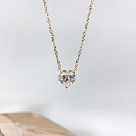 Tiffany ~ Gold CZ stone necklace image 0