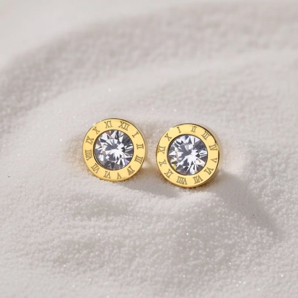 Lennie ~ Roman numeral studs image 5