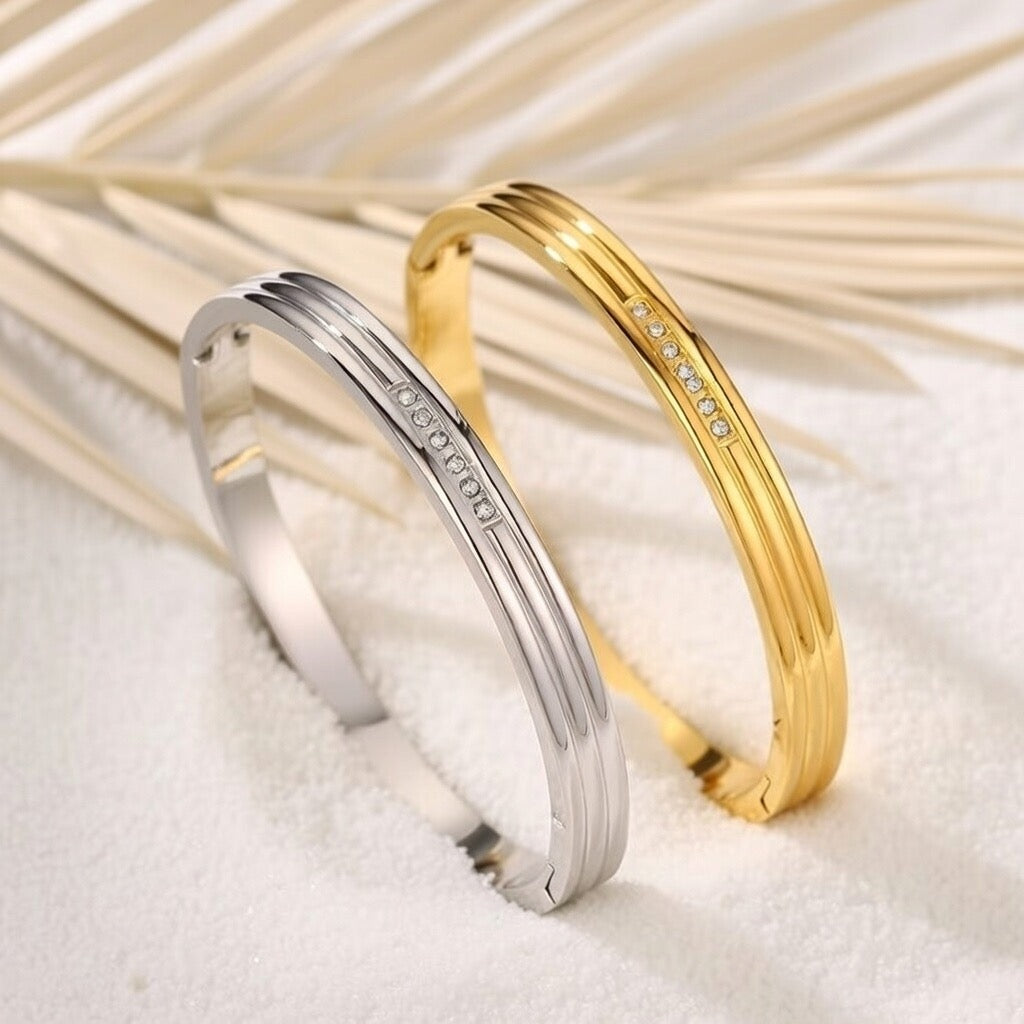 Maya ~ Gold CZ bangle image 6