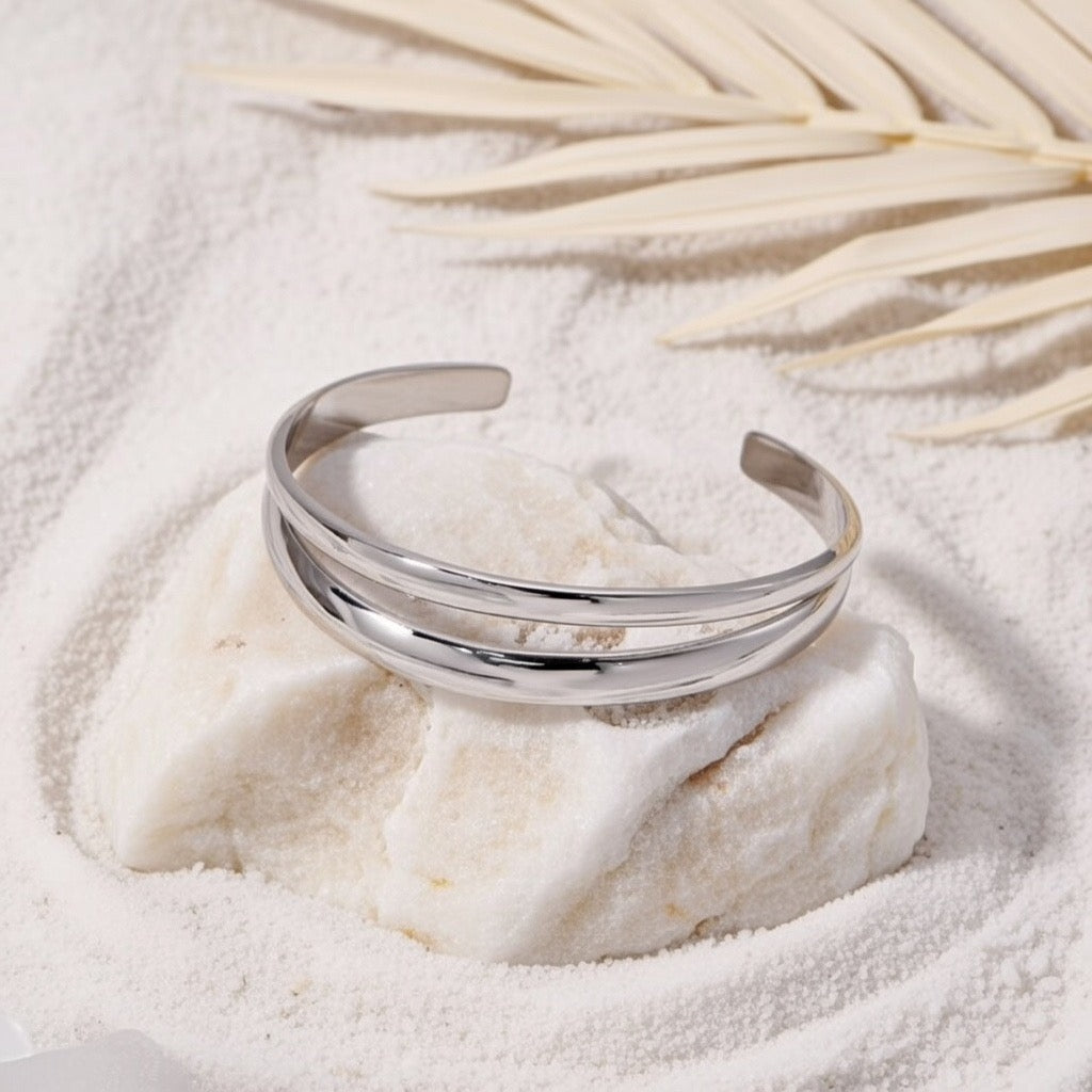 Aspen ~ Silver Double bangle image 4
