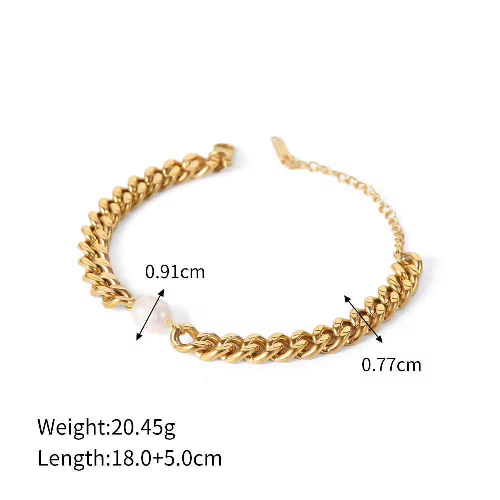 Ava ~ chunky Freshwater Pearl bracelet image 8