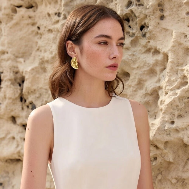 Erin ~ Statement hammered earrings image 0