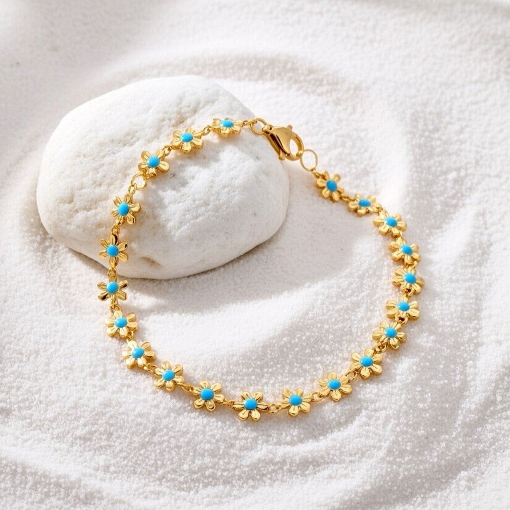 Millie ~ Blue flower bracelet image 3
