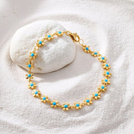 Millie ~ Blue flower bracelet image 3