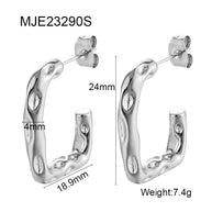 Ella ~ Silver square earrings image 4