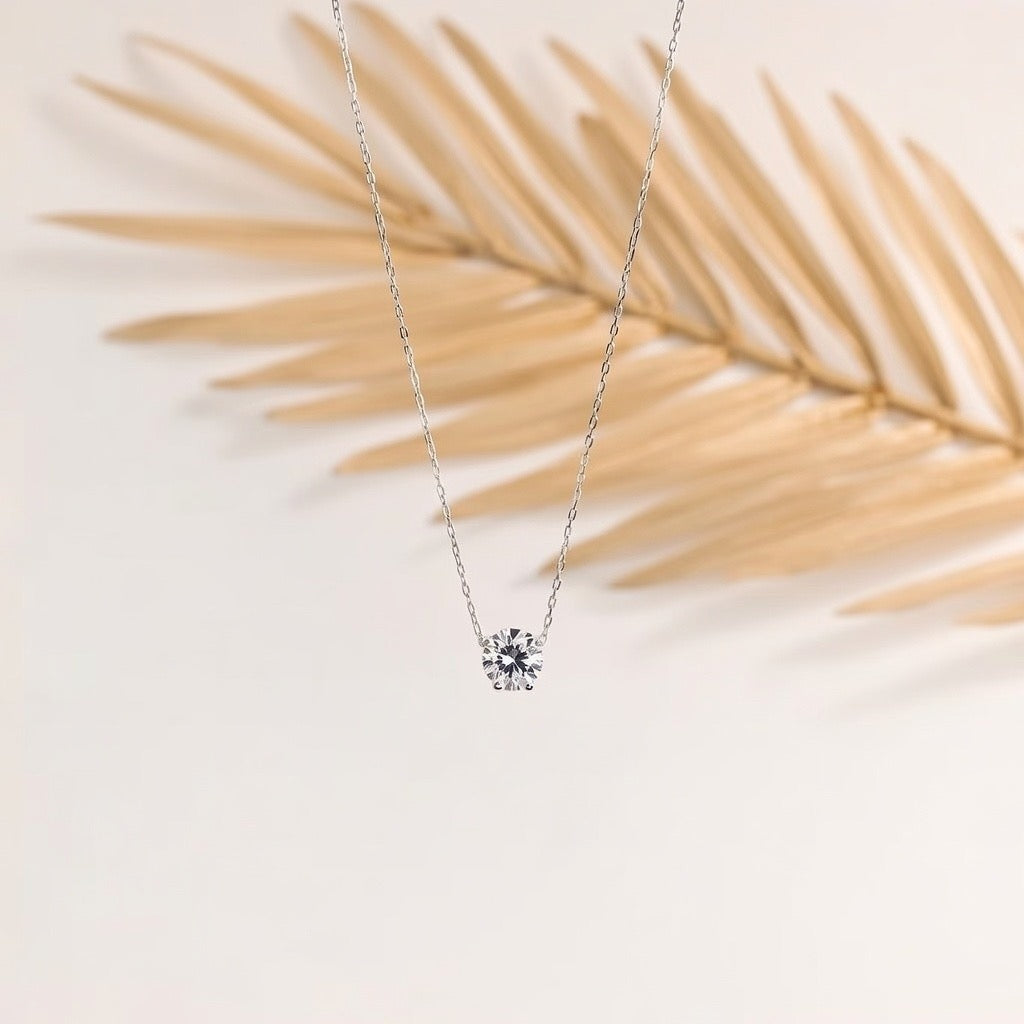 Henrietta ~ Silver CZ stone necklace image 0